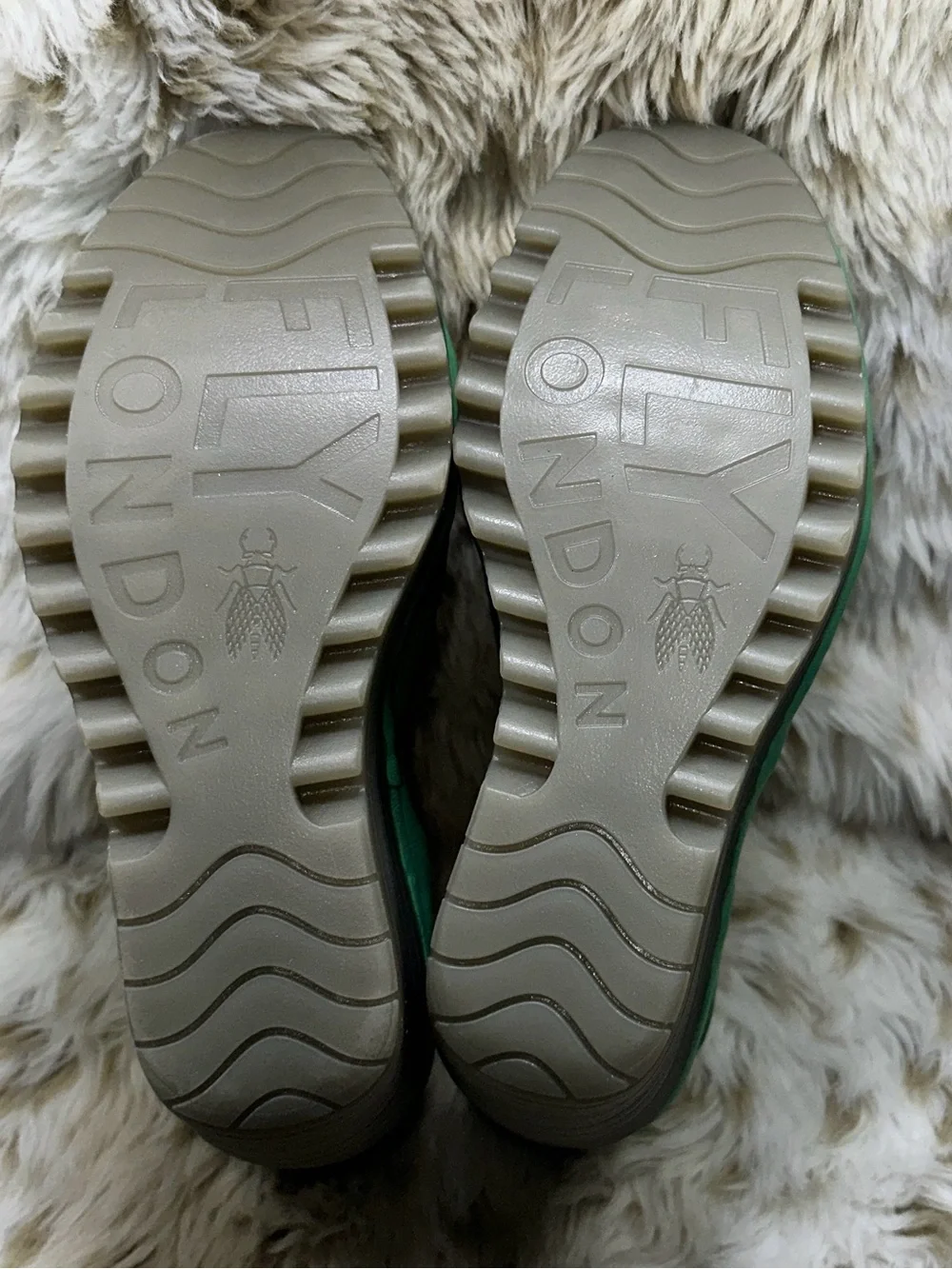 FLY London Yala Green Leather Cutout Wedge Sandals Mary Jane EU 37 (US 6.5)NWT